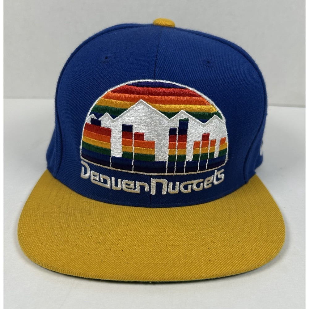 Denver Nuggets Mitchell & Ness Hat Denver Nuggets Blue/Yellow Snapback